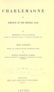 Tapa de Legends of Charlemagne, or, Romance of the Middle Ages