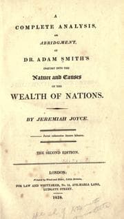 Tapa de A complete analysis, or abridgment, of Dr. Adam Smith's Inquiry into the nature and causes of the wealth of nations