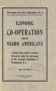 Tapa de Economic co-operation among Negro Americans