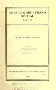 Tapa de American shorthand system ... instruction paper