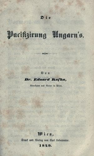 Tapa de Die Pacifizirung Ungarn's