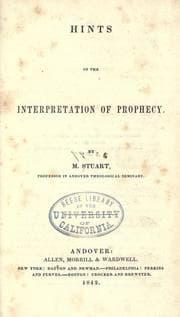 Tapa de Hints On The Interpretation Of Prophecy