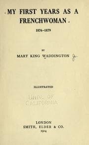 Tapa de My First Years as a Frenchwoman 1876-1879