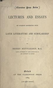 Tapa de Lectures and essays on subjects connected with Latin literature and scholarship