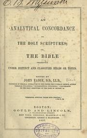 Tapa de An analytical concordance to the Holy Scriptures