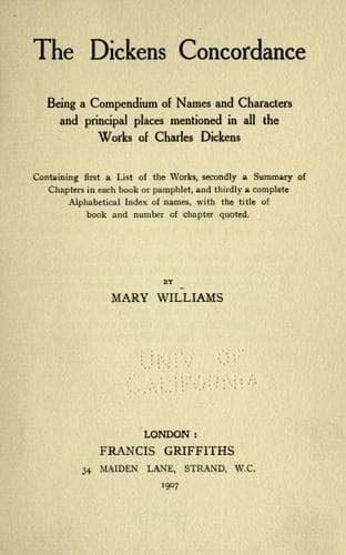 Tapa de The Dickens concordance