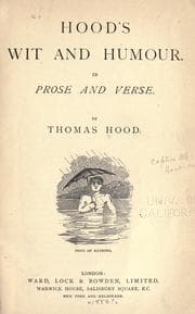 Tapa de Hood's wit and humour in prose and verse