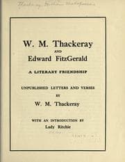 Tapa de W.M. Thackeray and Edward FitzGerald