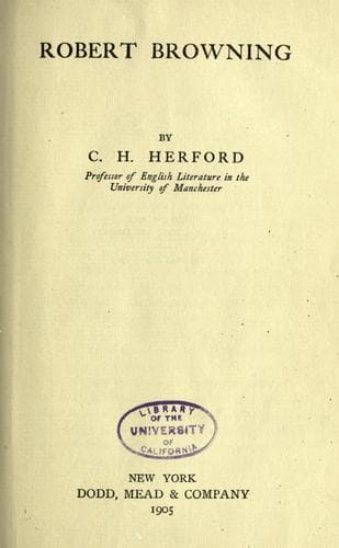 Tapa de Robert Browning