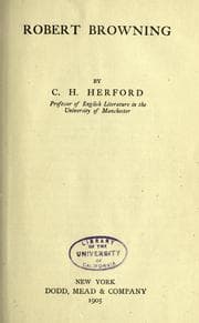 Tapa de Robert Browning