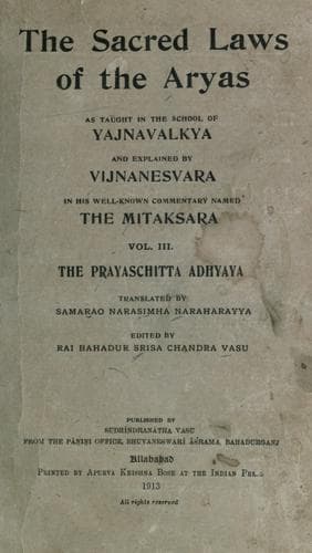 Tapa de The sacred laws of the Aryas
