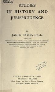 Tapa de Studies in history and jurisprudence