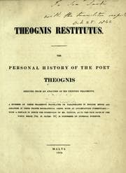 Tapa de Theognis restitutus