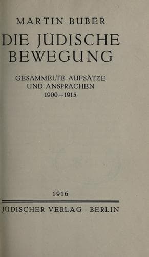 Tapa de Die j©·udische Bewegung