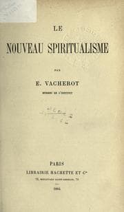 Tapa de Le nouveau spiritualisme