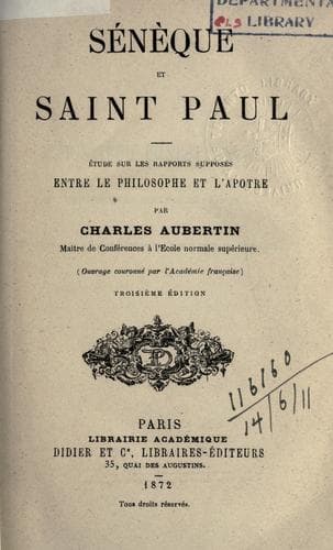 Tapa de Sénèque et saint Paul
