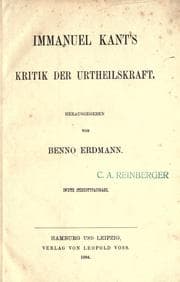 Tapa de Kritik der Urtheilskraft