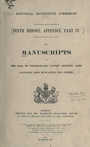 Tapa de The manuscripts of the Earl of Westmorland, Captain Stewart, Lord Stafford, Lord Muncaster