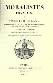 Tapa de Moralistes francʹais