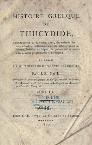 Tapa de Histoire grecque de Thucydide