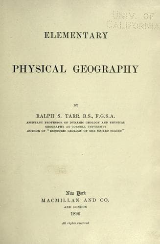 Tapa de Elementary physical geography