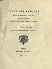 Tapa de Le livre des psaumes