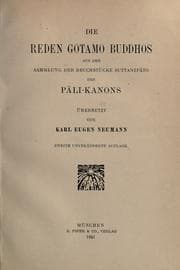 Tapa de Die Reden Gotamo Budhos, aus der Sammlung der Bruchstücke Suttanipato des Pali-Kanons.