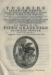 Tapa de Tucidide Istorico greco delle guerre fatte tra i popoli della Morea e gli ateniesi