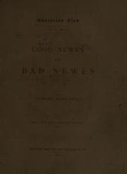 Tapa de Good newes and bad newes