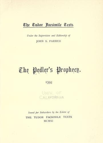Tapa de The pedler's prophecy.