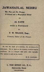 Tapa de Jawaharlal Nehru, the man and his message
