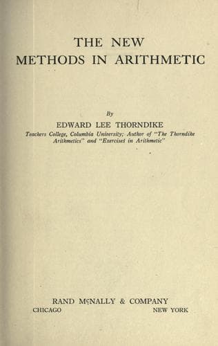 Tapa de The new methods in arithmetic