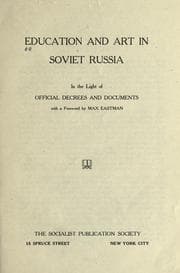 Tapa de Education and art in Soviet Russia