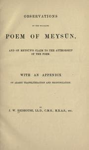 Tapa de Observations on the so-called poem of Meysun, and on Meysun's claim to the authorship of the poem