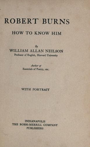 Tapa de Robert Burns, how to know him