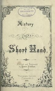 Tapa de History of short hand