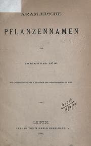 Tapa de Aramaeische Pflanzennamen