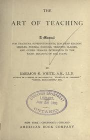 Tapa de The art of teaching