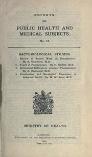 Tapa de Bacteriological studies