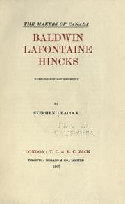Tapa de Baldwin, Lafontaine, Hincks