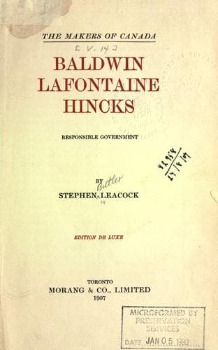 Tapa de Baldwin, LaFontaine, Hincks