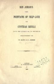 Tapa de Ben Jonson's The fountaine of self-loue