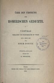 Tapa de Über den Ursprung der homerischen Gedichte