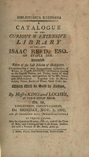Tapa de Bibliotheca Reediana