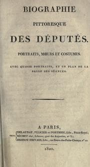 Tapa de Biographie pittoresque des députés
