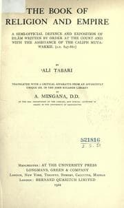 Tapa de The book of religion and empire