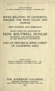 Tapa de Books relating to California, Oregon, the West Coast and Hawaii