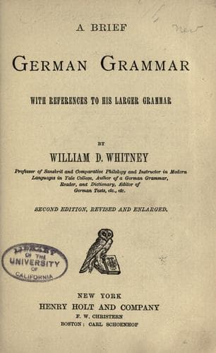 Tapa de A brief German grammar