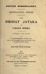 Tapa de The Brihat jataka