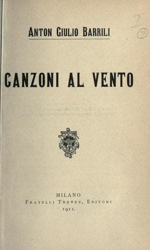 Tapa de Canzoni al vento